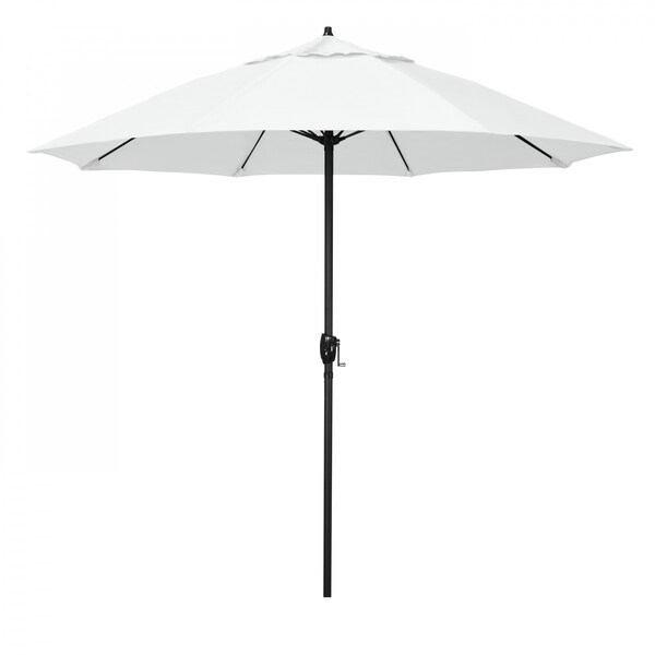 California Umbrella 9' Bronze Aluminum Market Patio Umbrella, Olefin White 194061337363 - main